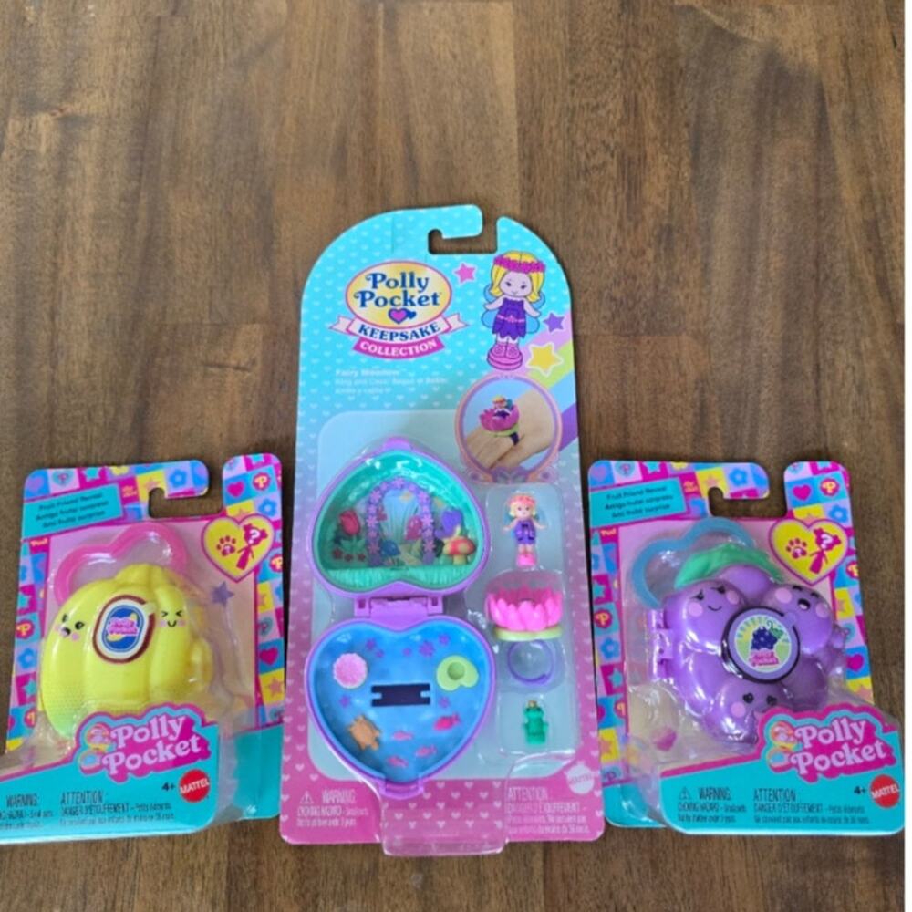 Polly Pocket Keepsake Collection & Compact Playsets Lot of 3 New in Box